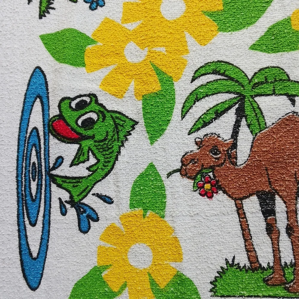 Vintage Silver Springs Florida Cartoon Beach Towel